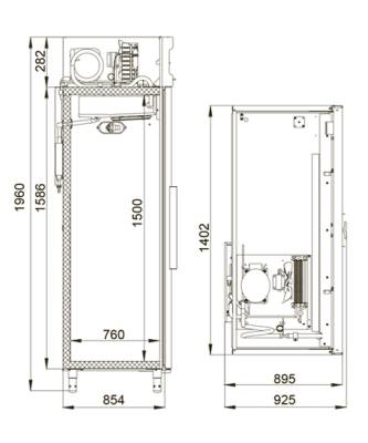 Холодильный шкаф Polair CM114-G (ШХ-1,4 нерж.)