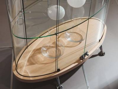 Настольная полка Optima Shelf 143/GC гнутое стекло